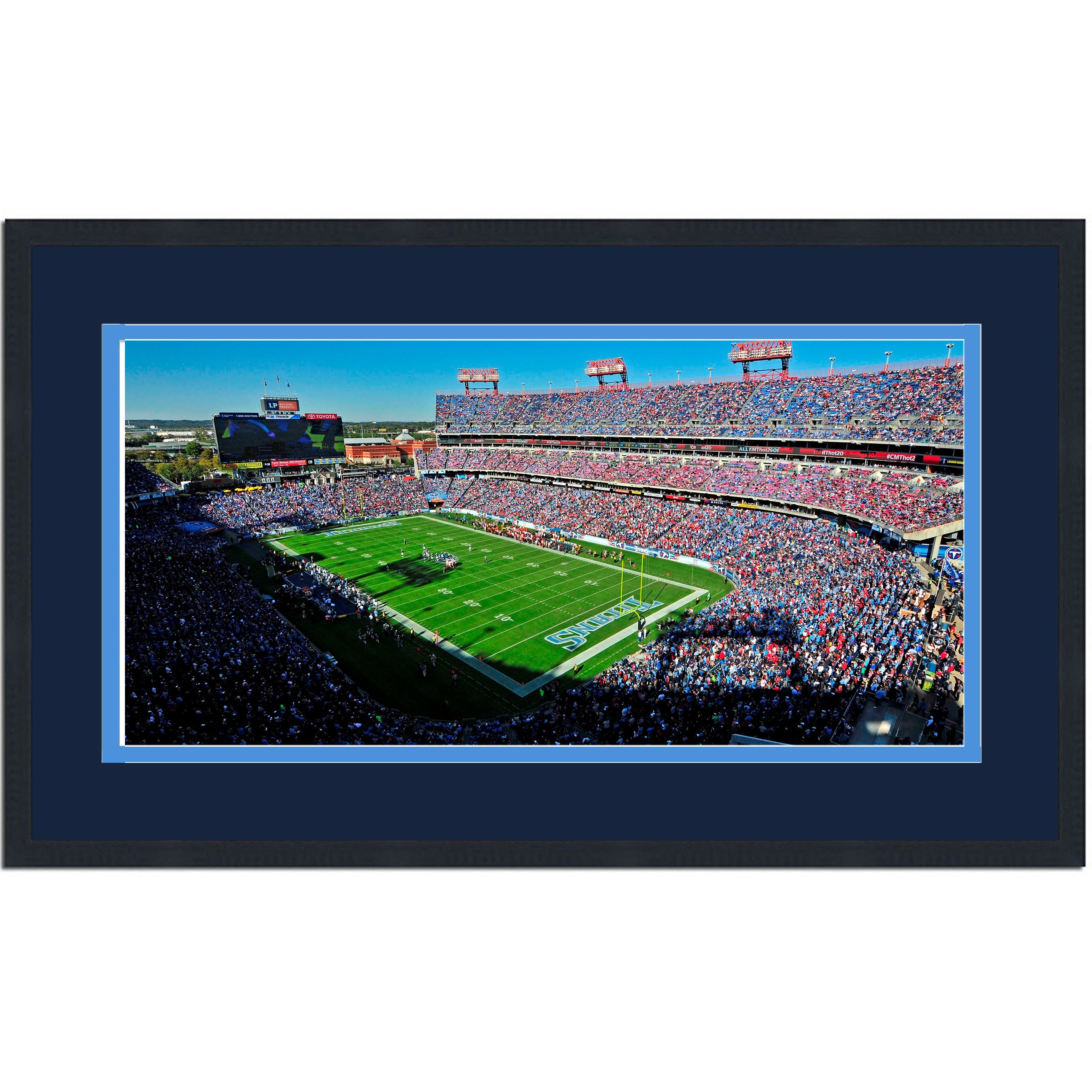 Framed Nissan Stadium Tennessee Titans 16x24 Football Photo Professionally Matted
