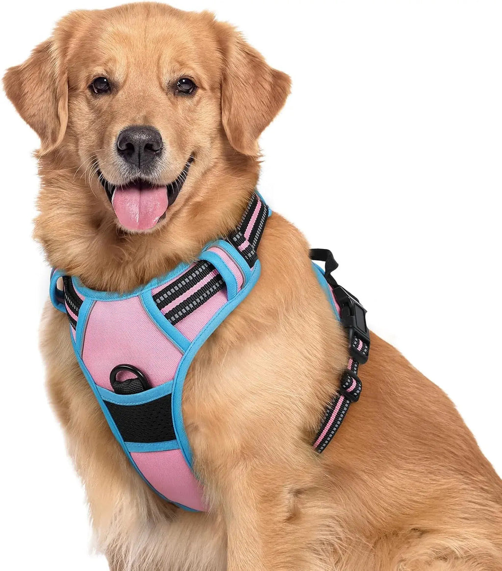 No-Pull Reflective Dog Harness, Heavy-Duty Oxford, Adjustable