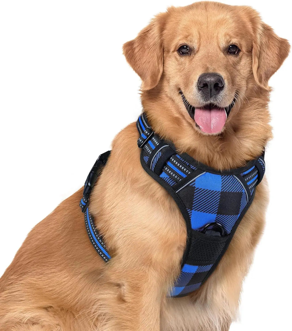 No-Pull Reflective Dog Harness, Heavy-Duty Oxford, Adjustable