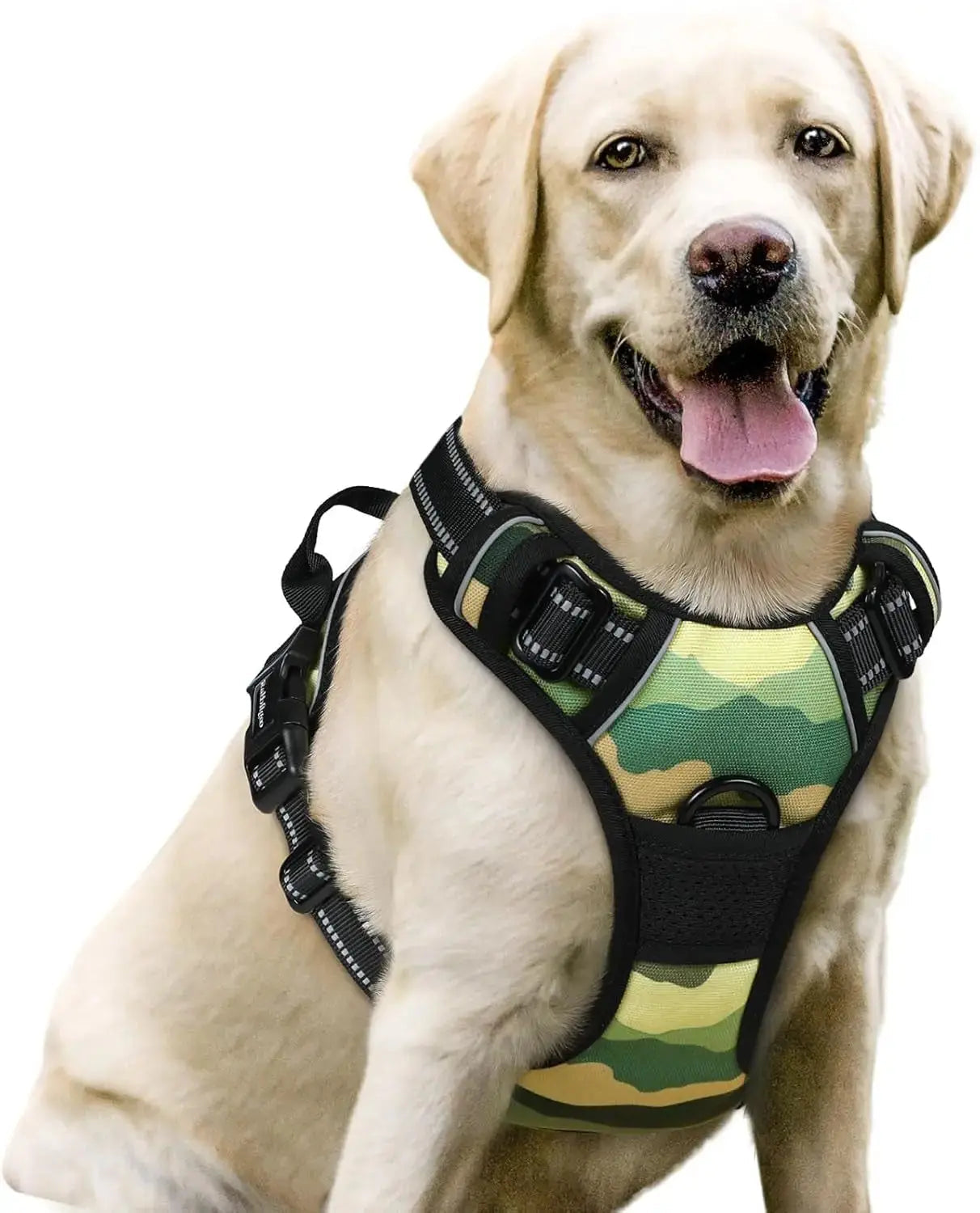 No-Pull Reflective Dog Harness, Heavy-Duty Oxford, Adjustable