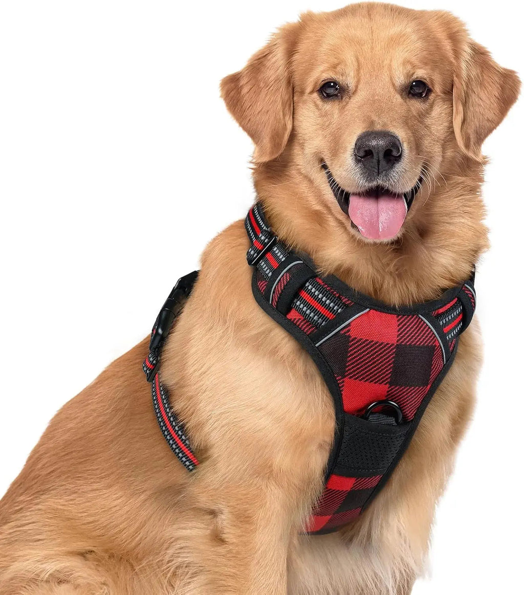 No-Pull Reflective Dog Harness, Heavy-Duty Oxford, Adjustable