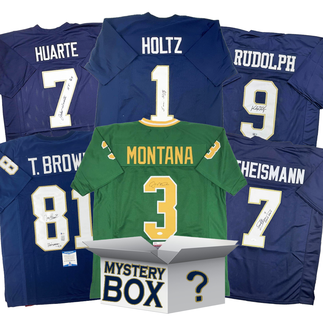 Autographed/Signed Notre Dame College Football Jersey Mystery Box with PSA JSA or Beckett COA
