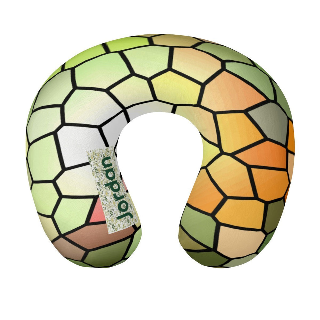Personalized Stained Glass Mosaic Travel Neck Pillow | Custom Name Gift