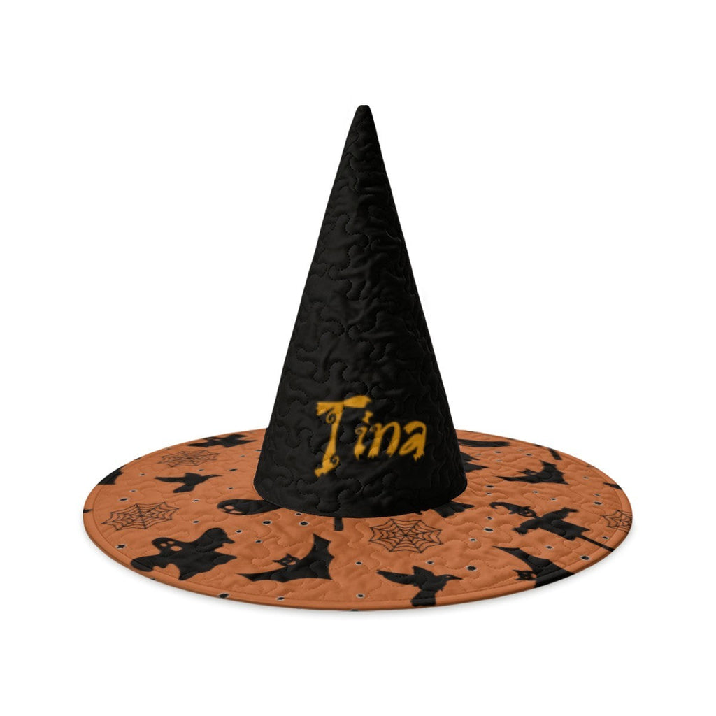Personalized Halloween Witch Hat with Custom Name – Flying Witches Pattern Costume Hat for Adults & Teens