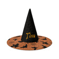 Personalized Halloween Witch Hat with Custom Name – Flying Witches Pattern Costume Hat for Adults & Teens