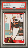 Graded 1981 Topps Ozzie Smith #254 Baseball Card PSA 8 NM-MT