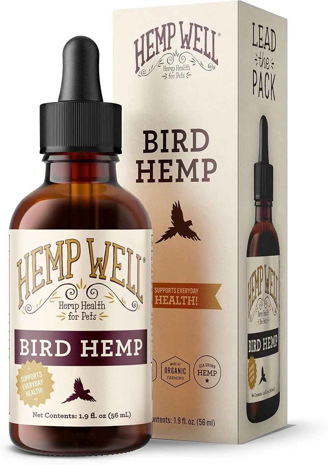 Organic Hemp Oil for Birds 2oz Feather & Immune Support
