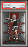 Graded 2022 Panini Mosaic Brock Purdy #367 Rookie RC Football Card PSA 8 Near Mint