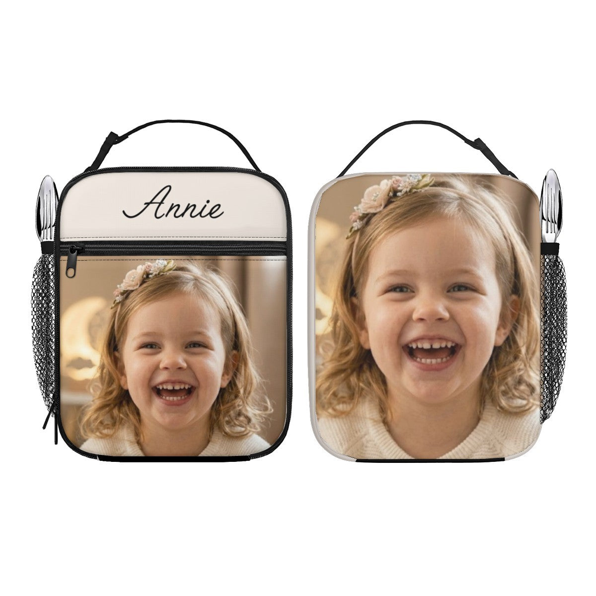 Personalized Photo Insulated Lunch Tote Bag – Upload your Photo & Add your Name