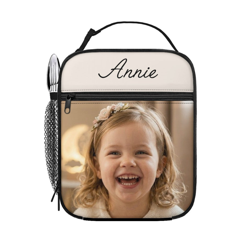 Personalized Photo Insulated Lunch Tote Bag – Upload your Photo & Add your Name