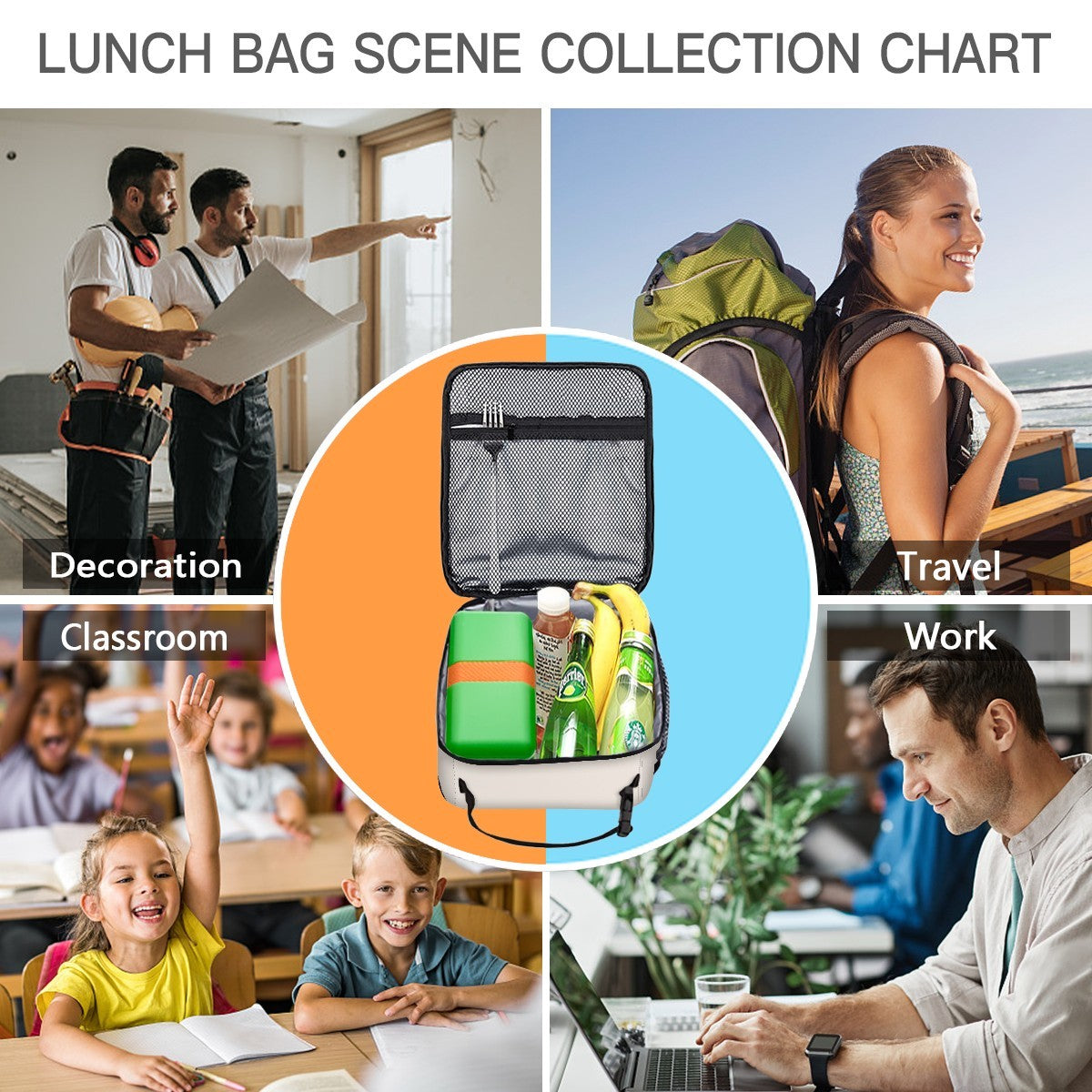 Personalized Photo Insulated Lunch Tote Bag – Upload your Photo & Add your Name