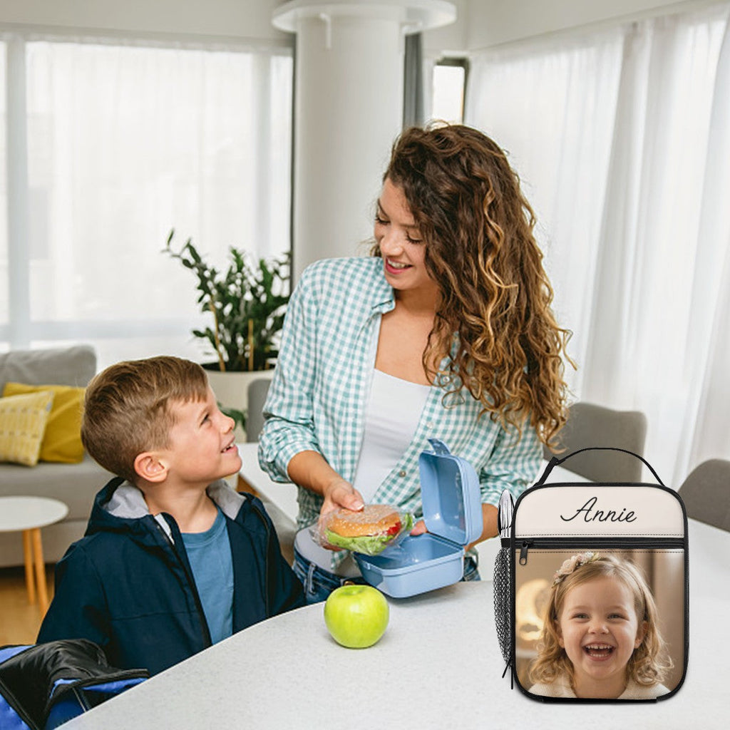 Personalized Photo Insulated Lunch Tote Bag – Upload your Photo & Add your Name