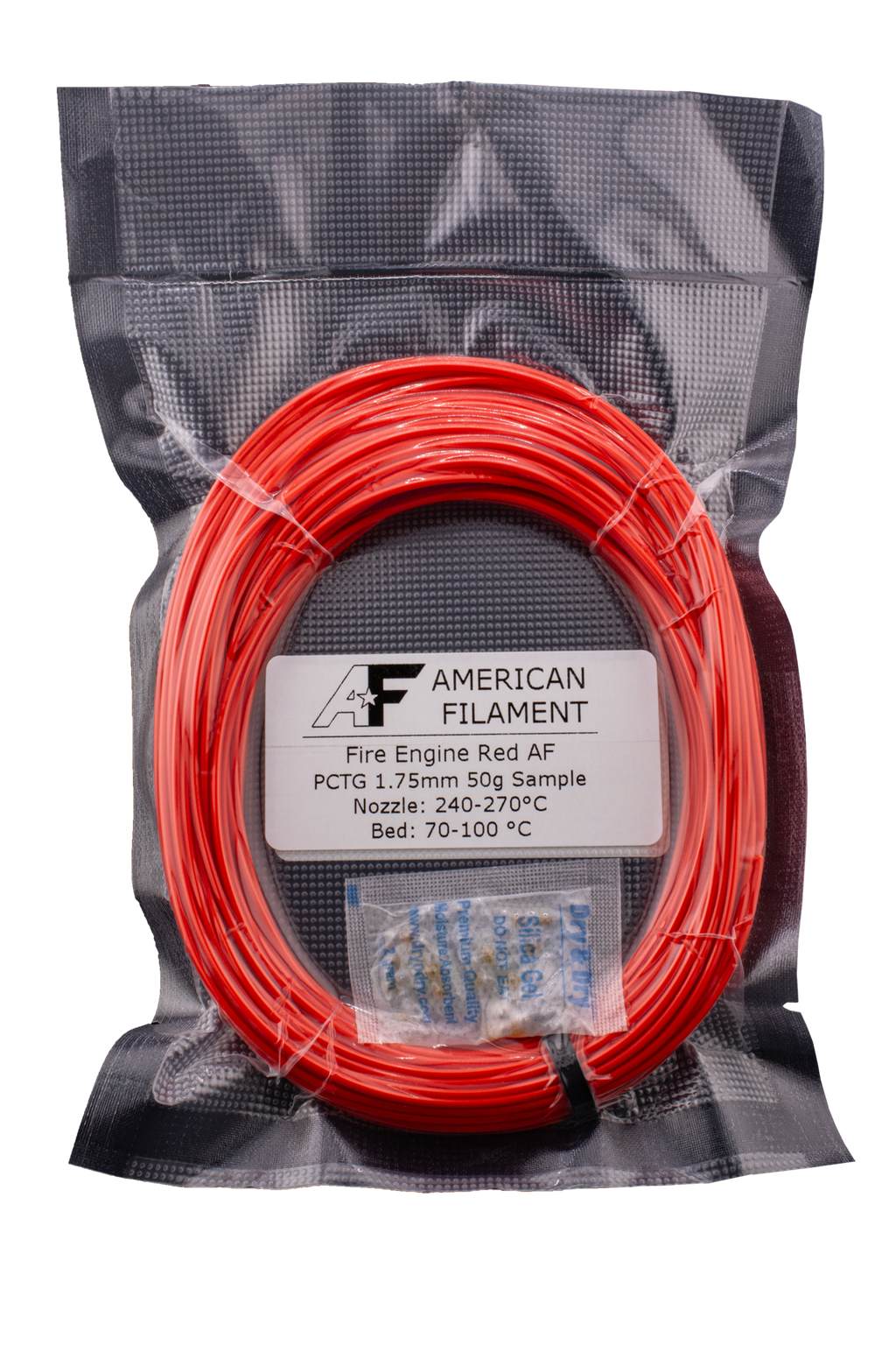 Fire Engine Red AF 1.75mm PCTG Filament Made in the USA!