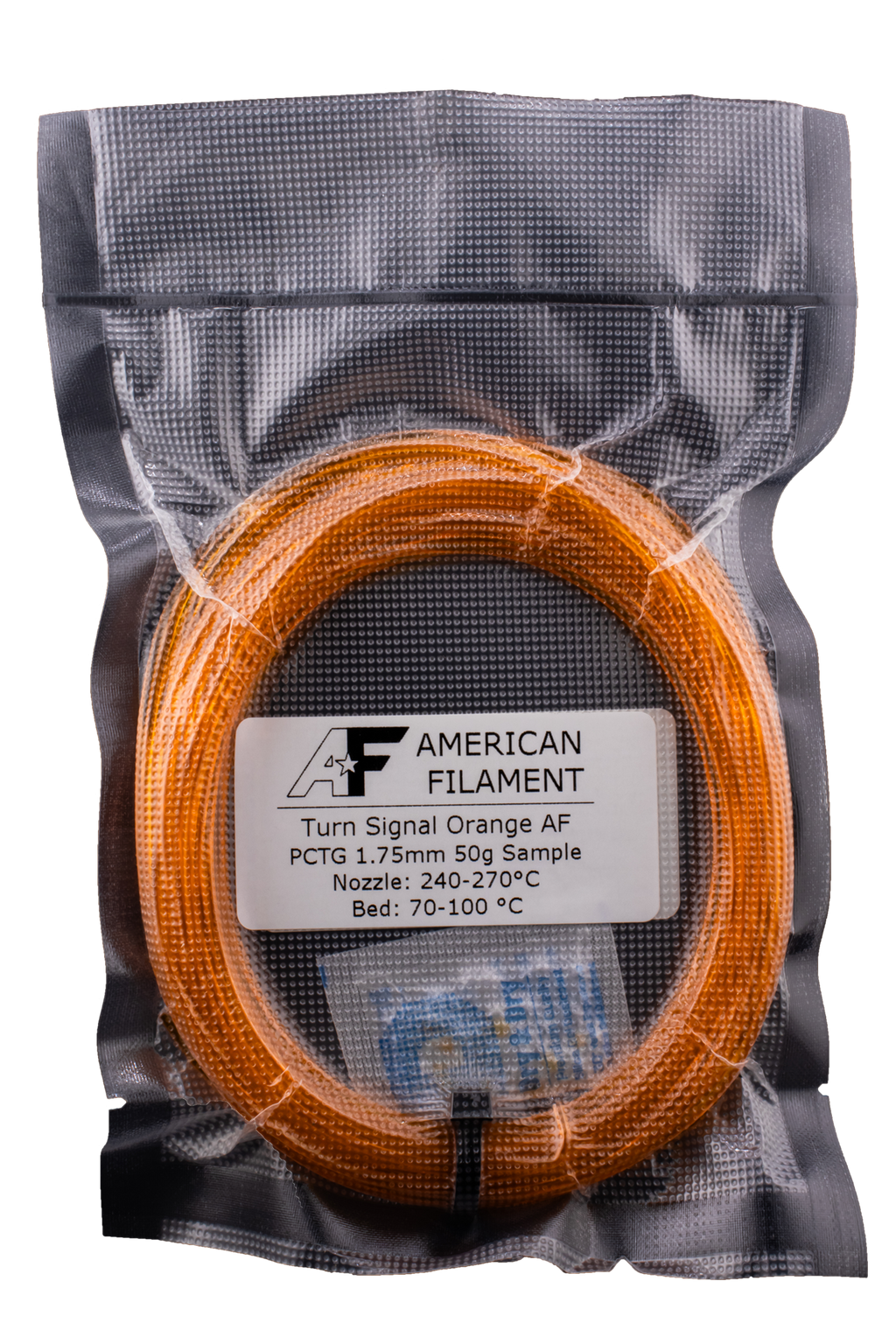 Transparent Turn Signal Orange AF 1.75mm PCTG Filament Made in the USA!