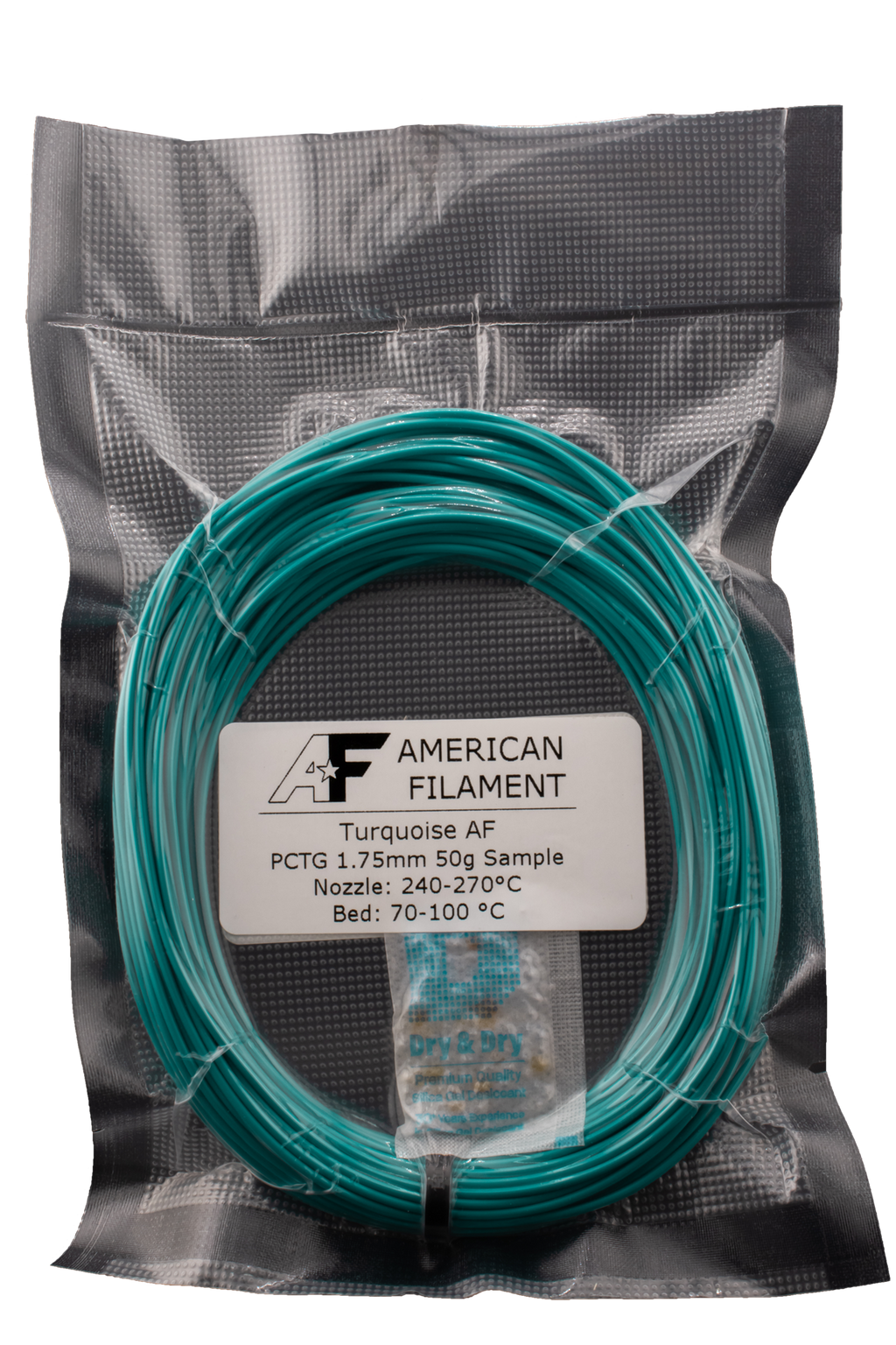 Turquoise AF 1.75mm PCTG Filament Made in the USA!