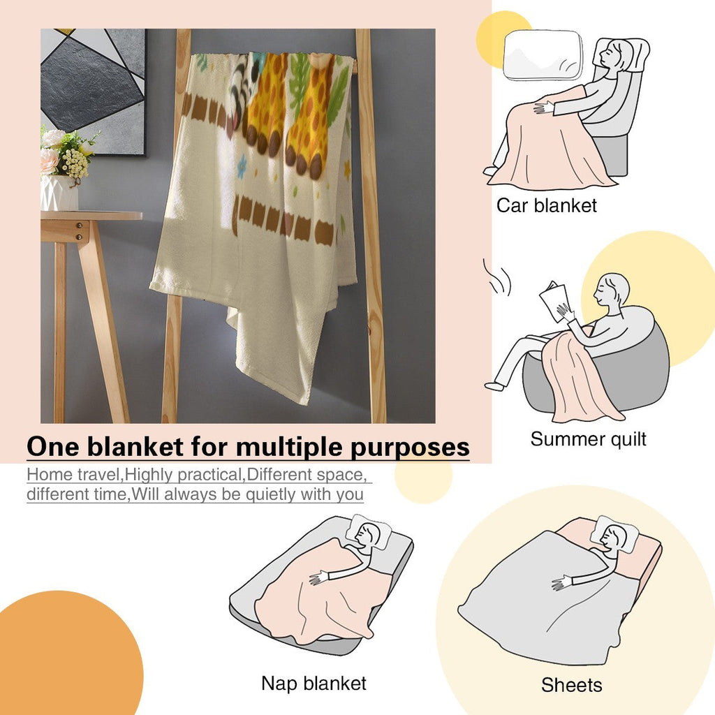 Personalized Safari Name Blanket | Custom Kids & Baby Gift | Nursery Decor