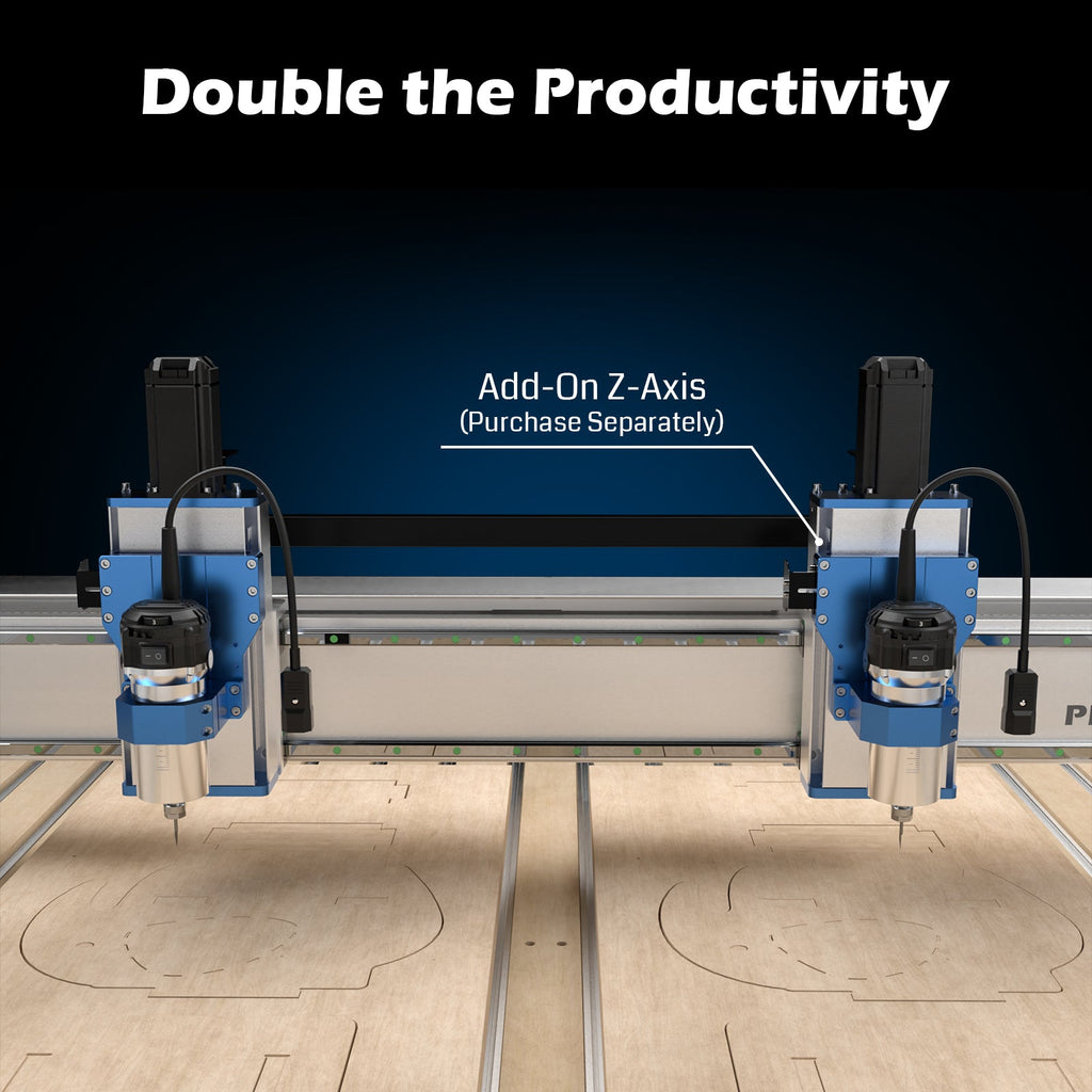 PROVerXL 4x4 CNC Router Machine, Support Dual Z-Axis, Closed-loop Stepper Motor, Ball Screw Drive System, 1300x1300 Work Area for Wood Metal Carving