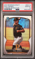 Graded 2023 Topps Bowman Draft Paul Skenes #BDC14 Chrome Refractor Rookie RC Baseball Card PSA 10 Gem Mint