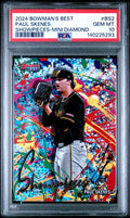 Graded 2024 Topps Bowmans Best Paul Skenes #BS2 Bowman Showpieces Mini Diamond Rookie RC Baseball Card PSA 10 Gem Mint