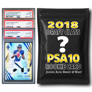 PSA 10 Graded 2018 NFL Rookie Card Mystery Pack (Lamar, Allen, Saquon & More!)
