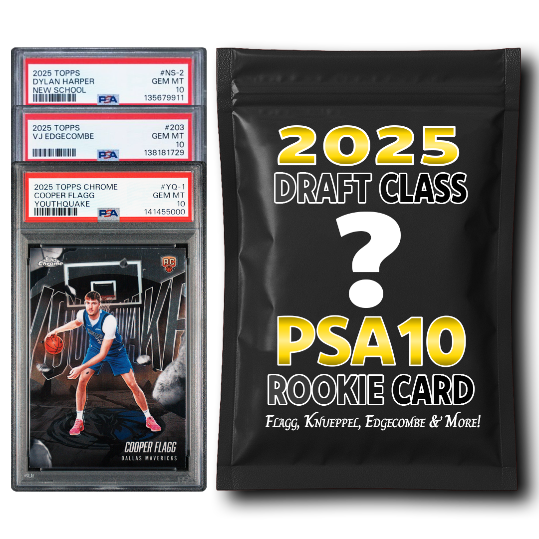 PSA 10 Graded 2025 NBA Draft Class Rookie Basketball Card Mystery Pack (Flagg, Knueppel, Edgecombe & More!)