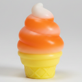 Orange and White Swirl Ice Cream Cone Squishy (Gelatin Squish)