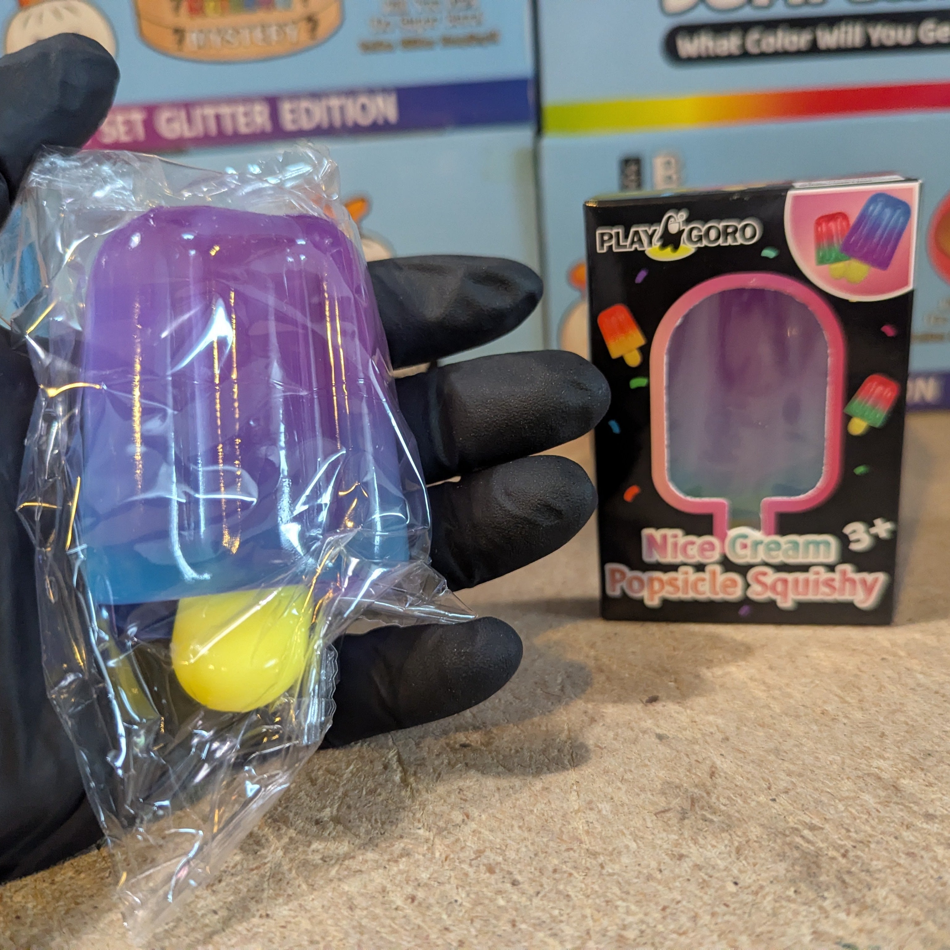 Purple to Blue Ice Cream Popsicle (Gelatin Squish)