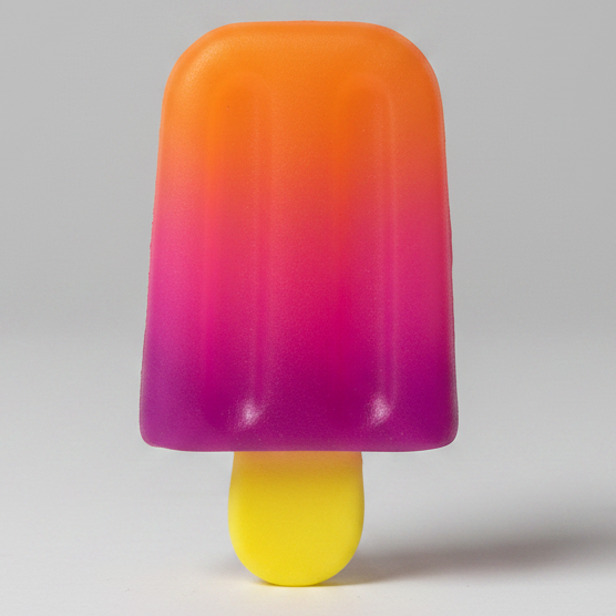 Orange to Magenta Ice Cream Popsicle (Gelatin Squish)
