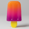 Orange to Magenta Ice Cream Popsicle (Gelatin Squish)