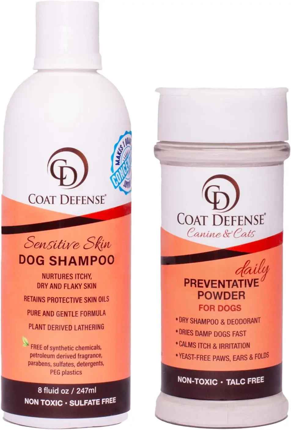 Dog Yeast Relief Powder & Sensitive Skin Shampoo Bundle