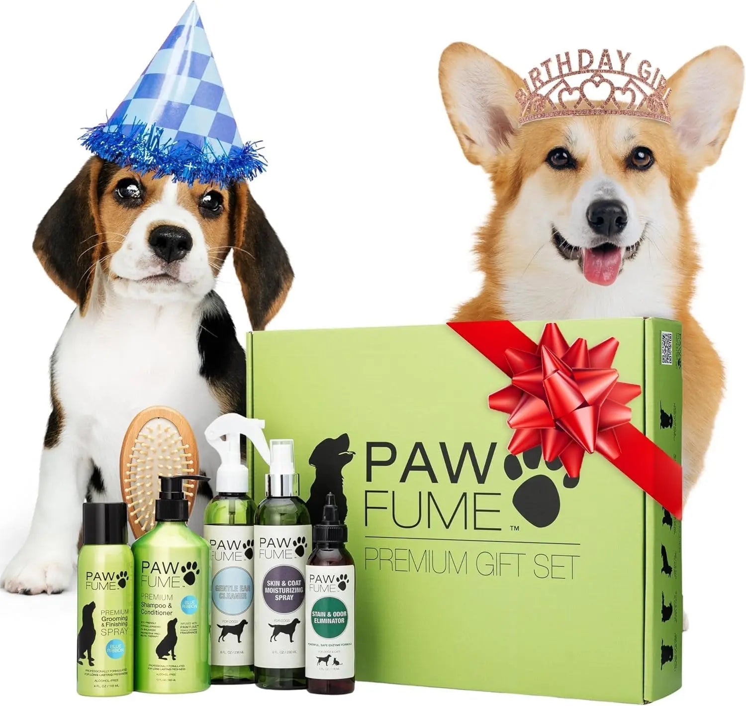 Pawfume Dog Spa Gift Basket – 6-Piece Probiotic & Grooming Set