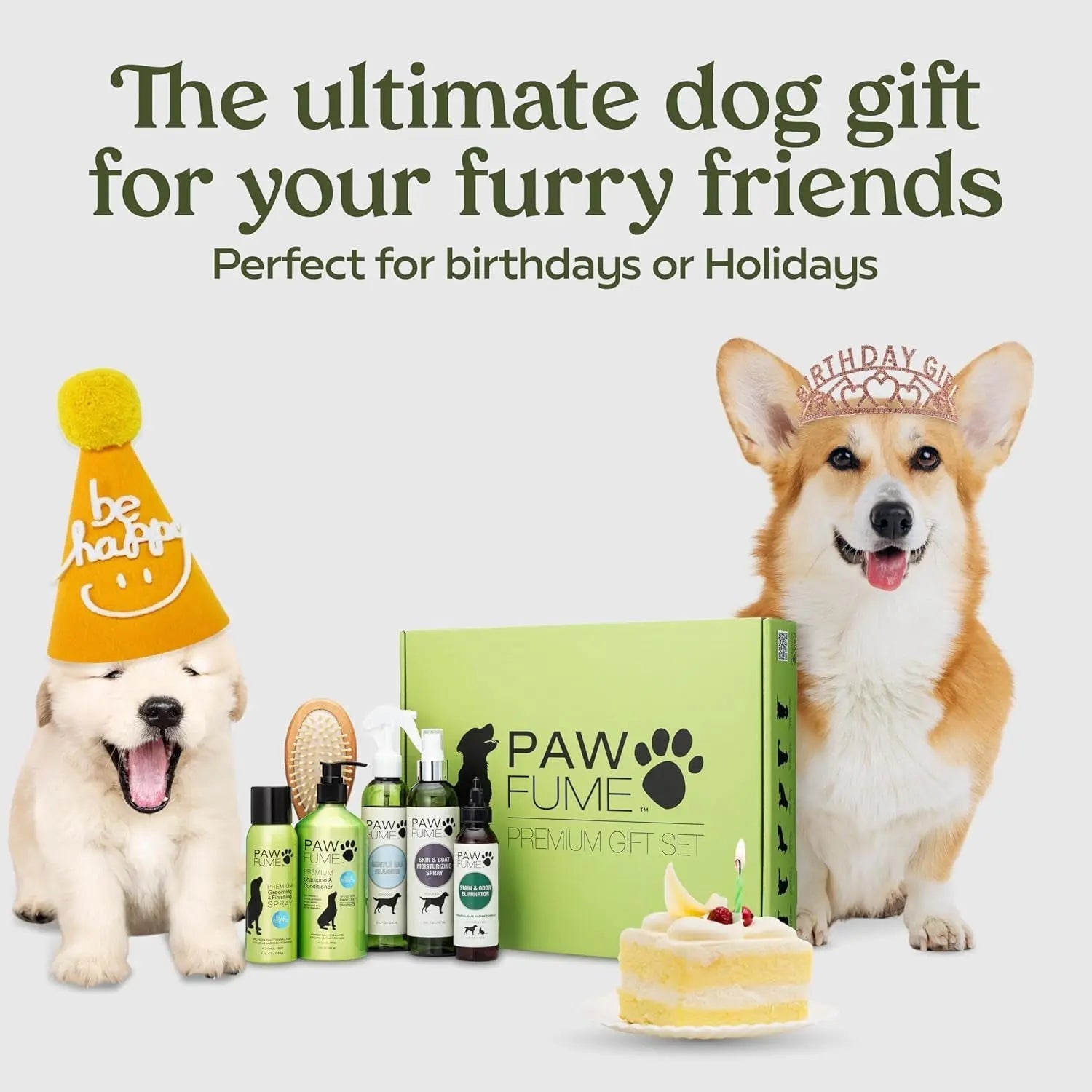 Pawfume Dog Spa Gift Basket – 6-Piece Probiotic & Grooming Set