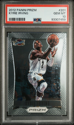 Graded 2012 Panini Prizm Kyrie Irving #201 Rookie RC Basketball Card PSA 10 Gem Mint