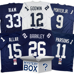 Autographed/Signed Penn State University College Football Jersey Mystery Box with PSA JSA or Beckett COA