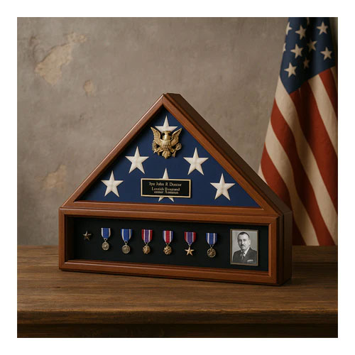 American Flag Case and Medal Display Case - Presidential