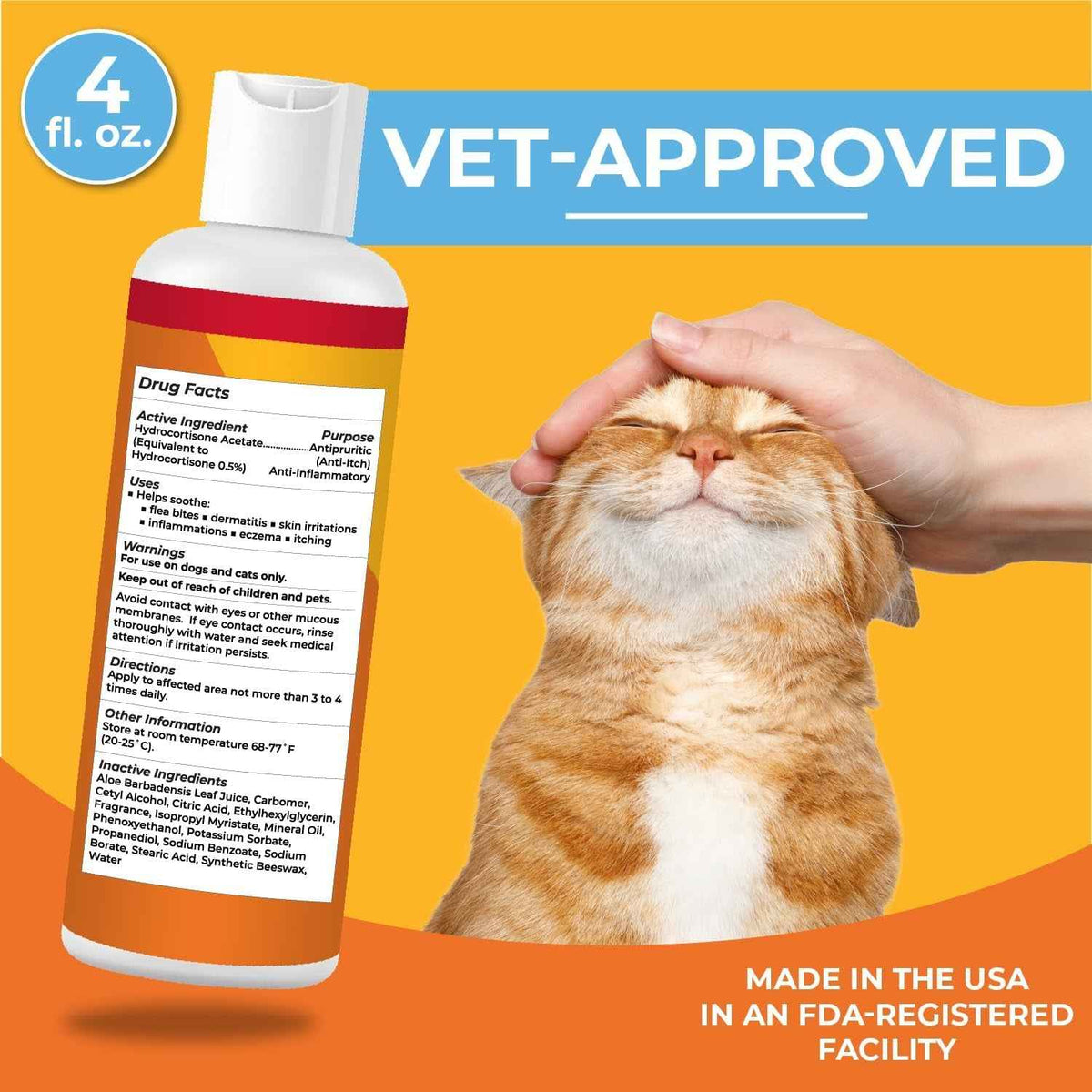 Pet Anti Itch Cream with Hydrocortisone for Hot Spots