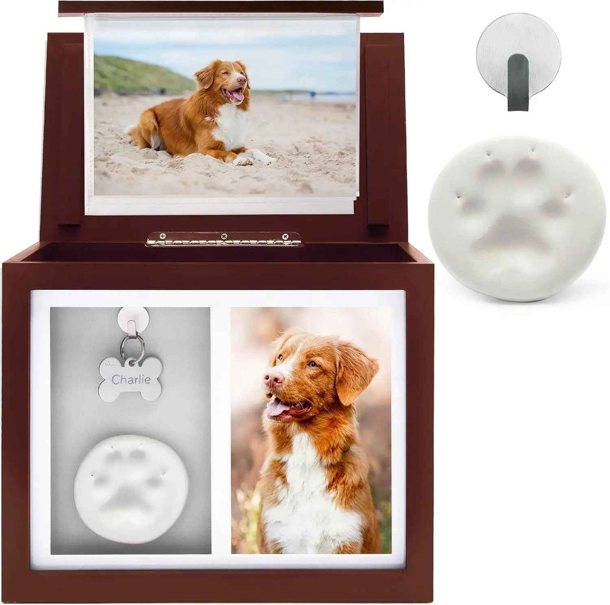 Pet Memorial Urn with Photo Frame – Paw Kit & Album