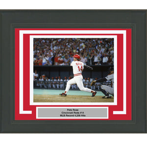 Framed Pete Rose Cincinnati Reds 8x10 Baseball Photo