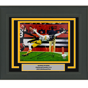 Framed Autographed/Signed George Pickens Pittsburgh Steelers 8x10 Football Photo JSA COA