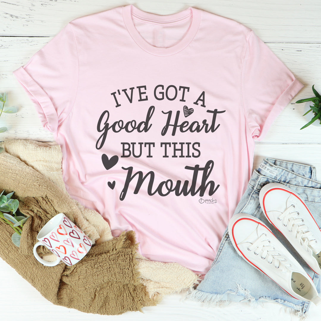 "I've Got a Good Heart But This Mouth" – Sassy Graphic Tee