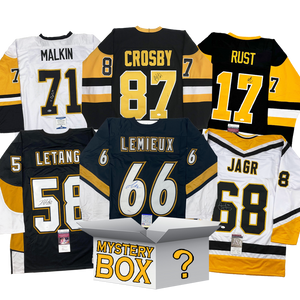 Autographed/Signed Pittsburgh Hockey Jersey Mystery Box with PSA JSA or Beckett COA