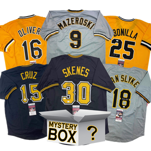 Autographed/Signed Pittsburgh Baseball Jersey Mystery Box with PSA JSA or Beckett COA