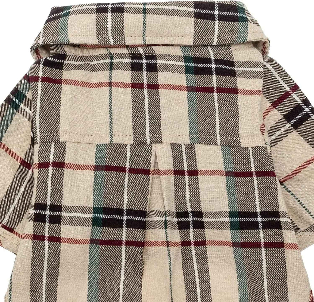 Plaid Dog Polo Shirt Soft Pet Outfit for Small & Medium Dogs and Cats
