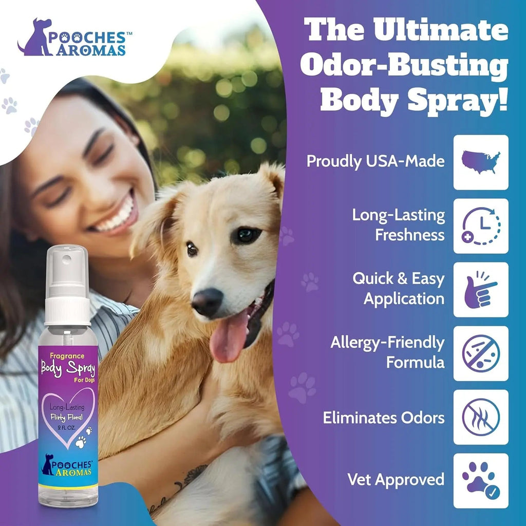 Natural Dog Cologne – 6-Pack Long-Lasting Grooming Spray, 2oz