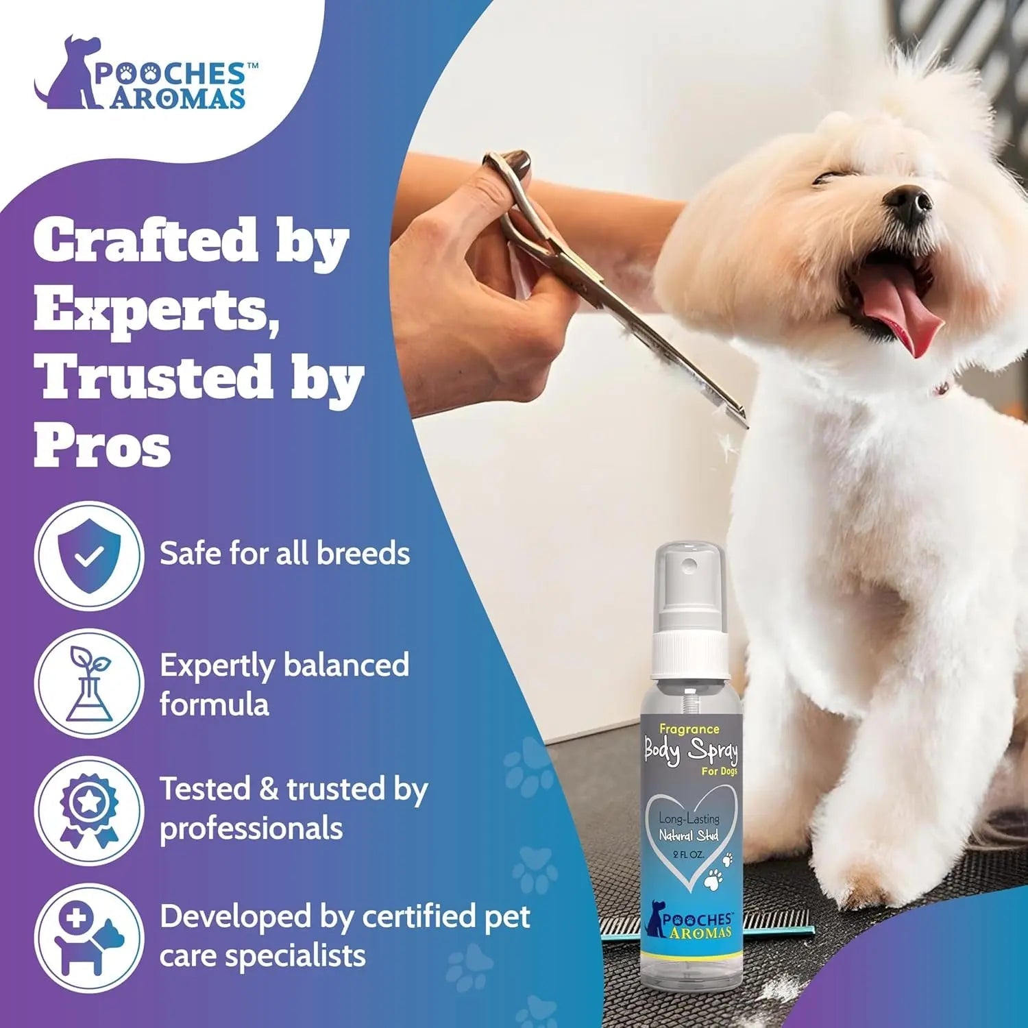 Natural Dog Cologne – 6-Pack Long-Lasting Grooming Spray, 2oz