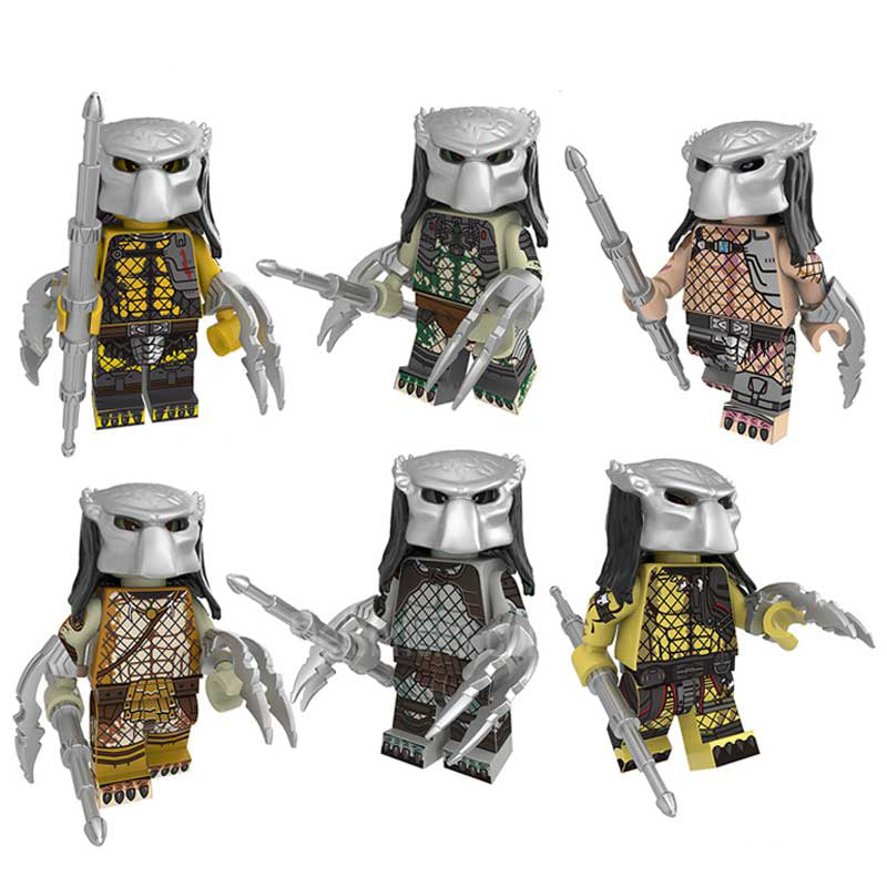The Predator Yautja tribe set of 6 Lego Compatible Minifigures