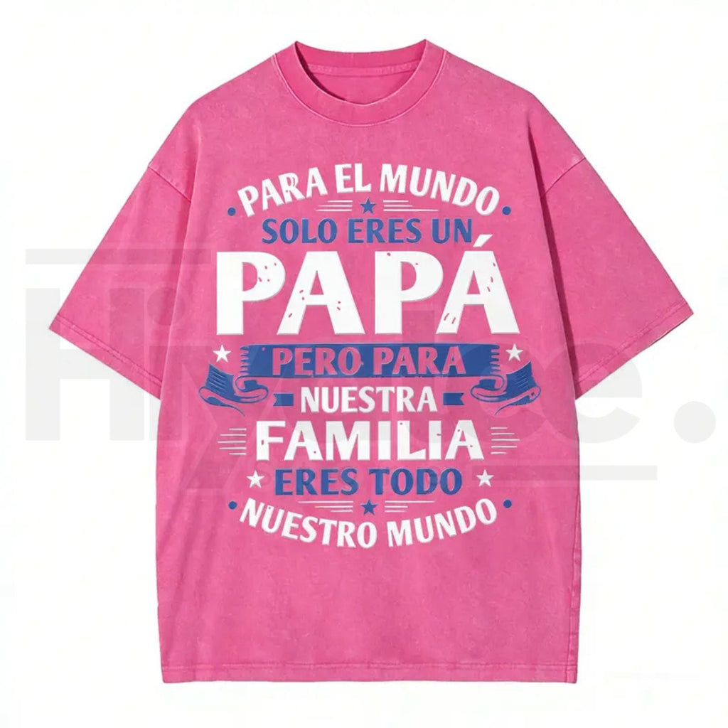 Premium "Papa" Vintage Washed T-Shirt – High-Quality Father’s Day Graphic Tee
