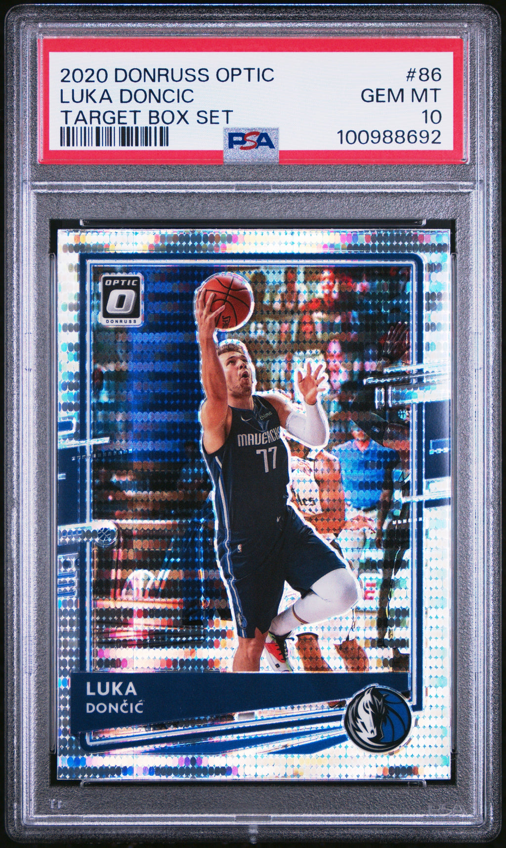 Graded 2020 Panini Donruss Optic Luka Doncic #86 Target Box Set Basketball Card PSA 10 Gem Mint