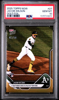 Graded 2025 Topps Now Jacob Wilson #27 Gold Foil /50 Rookie RC Baseball Card PSA 10 Gem Mint
