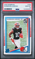 Graded 2025 Panini Donruss Quinshon Judkins #330 Rookie RC Football Card PSA 10 Gem Mint